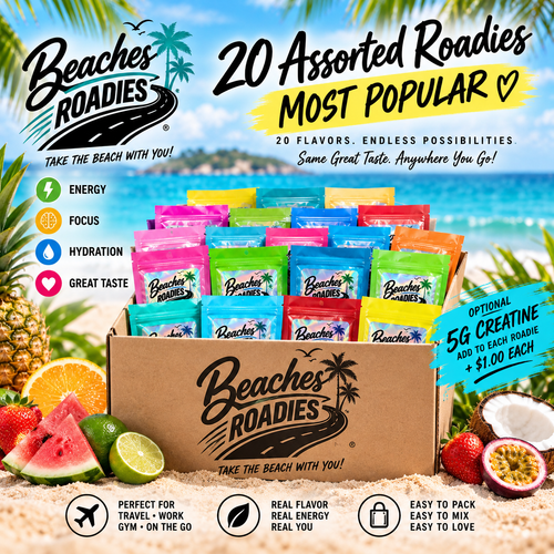 20 Assorted Beaches Roadies - Most Popular bundle